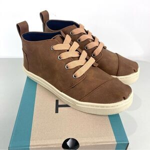 NEW TOMS Botas Cupsole Toffee Microsuede Sneakers Size 3 Youth Boys